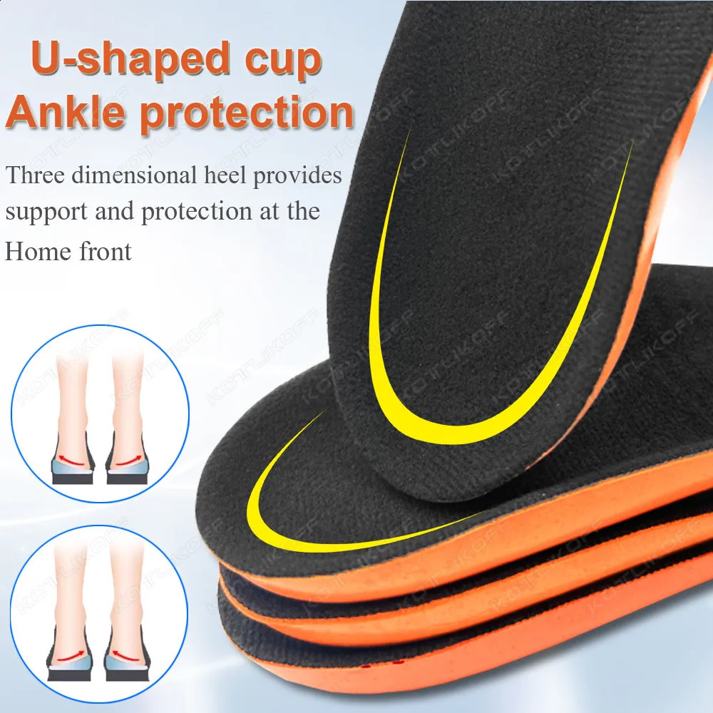 Heel Inserts For Plantar Fasciitis Flat Feet Arch Support Orthopedic Insole Elastic Shock Absorption Sneakers Half Shoe Pad 250120