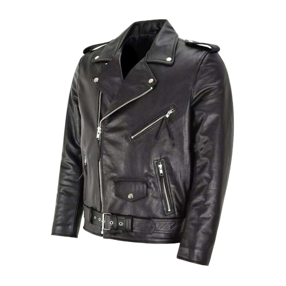 Men's Leather Jacket Men PU Jacket Motorcycle Fashion Slim Fit Leather Coat