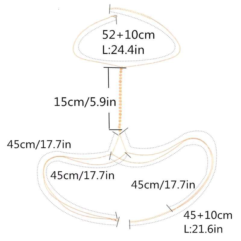 Sexy Chest Bikini Chains Art For Women Sequined Cross Waist Female Body Jewelry Beach Belly Chain