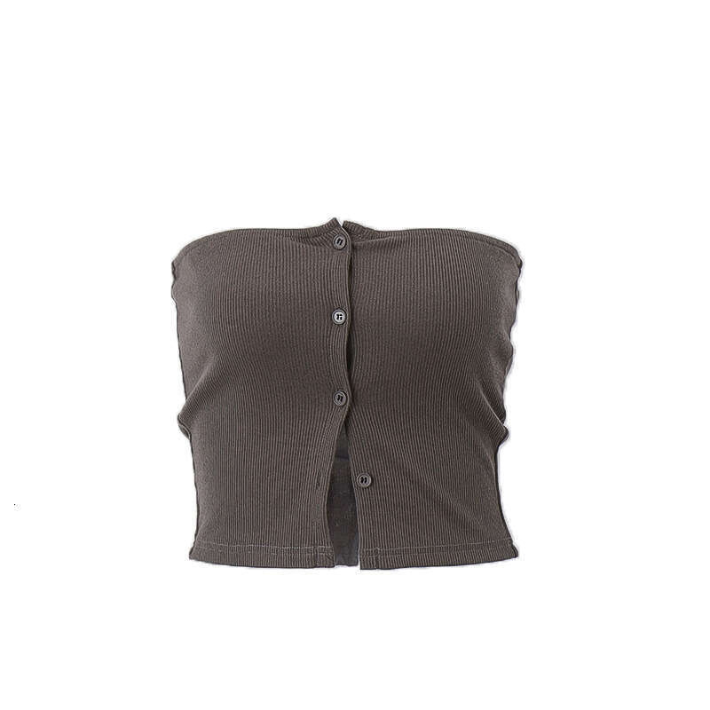2025 European and American autumn popular women's sexy hot girl cardigan thread external internal wear strapless vest new casual fashion trend cl