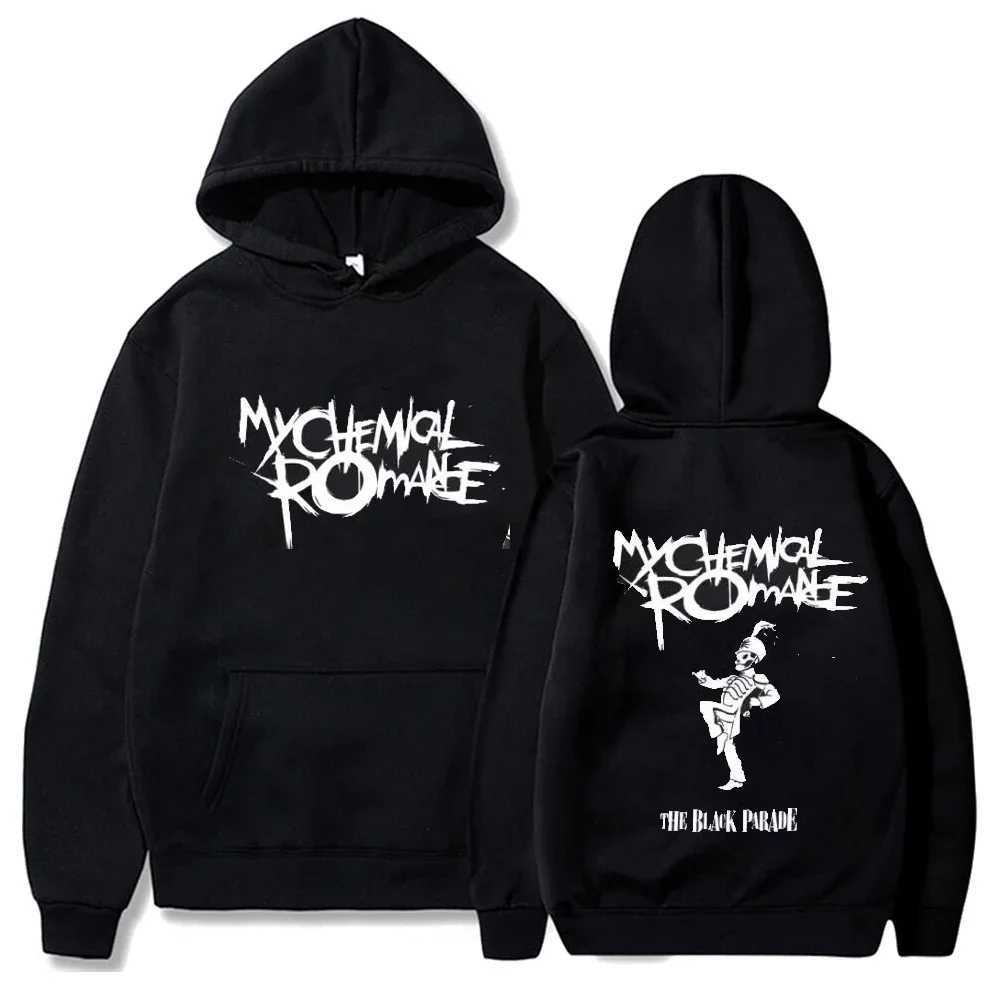 My Chemical Romantic Printed Hoodie Mens Wool Sweatshirt Rock Band Long Sleeve Hoodie W250207