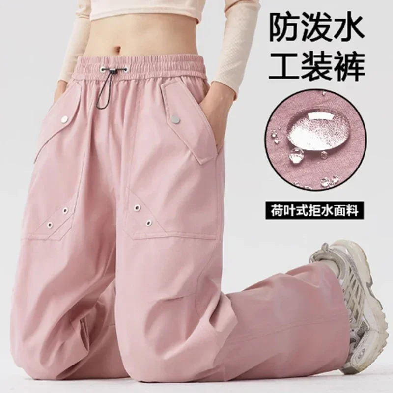 Windproof and Waterproof Plus Velvet Thickened Assault Pants for Women Outdoor Mountaineering Overalls Hiking Sports Trousers 250206