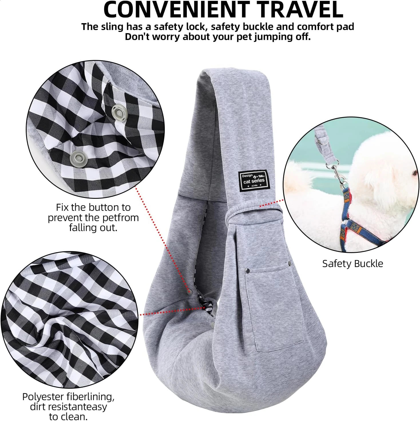 Cotton Comfortable Dog Bag Pet Out Crossbody Shoulder Bag Outdoor Travel Portable Cat Puppy Sling Bag Pet Carrying Supplies 250206