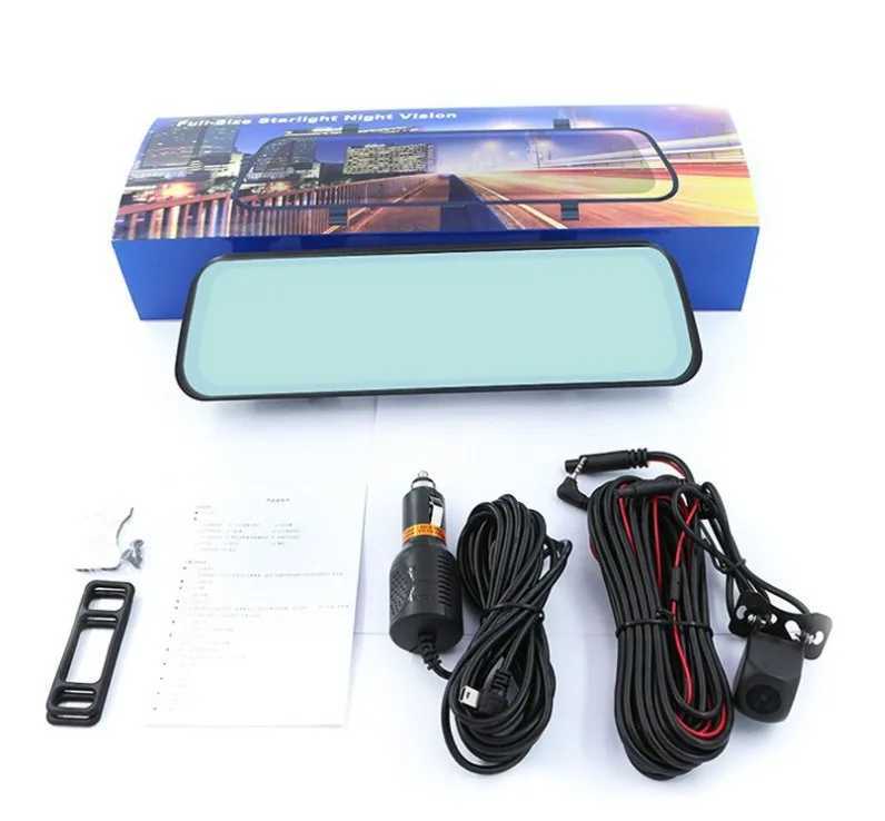 Car DVRs Dash Cam Rear Camera Senso Dvr GPS Avto Video Recorder 10 Inch View Mirror Dual Car Camera Cam Dashcam Front and Rear 4k car dvr H250206