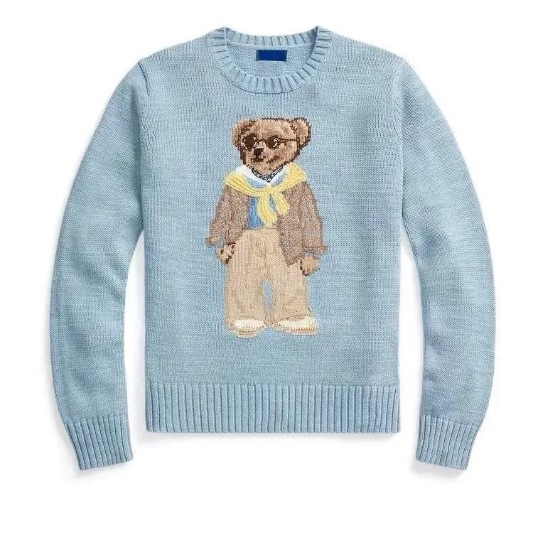Women's designer Sweaters Winter Soft Basic Women Pullover Cotton Bear Pulls Fashion Knitted Jumper Teddy Bear Embroidery Sweaters BFG2502074 yecloth001