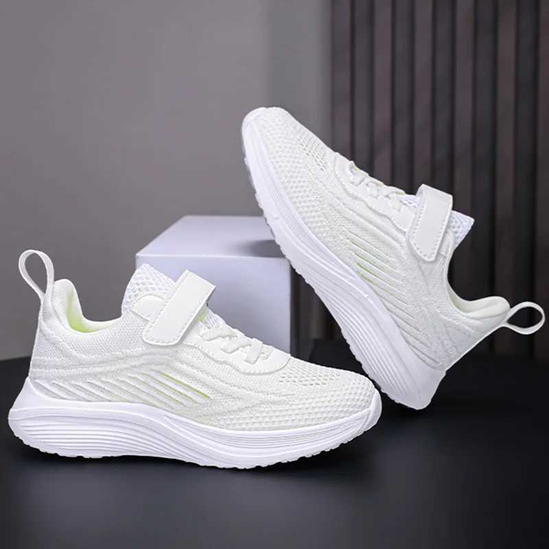 Childrens Sports Shoes Girl Breathable Fashionable Soft Sold Running Shoes Mesh Rebounding Casual New Walking Shoes for Kids W250207