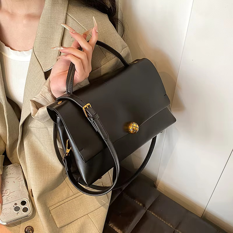 Simple Small Crossbody Bags With Short Handle For Women 2024 New Trend Fashion Leather Shoulder Bag Females Handbags PU Cartoon