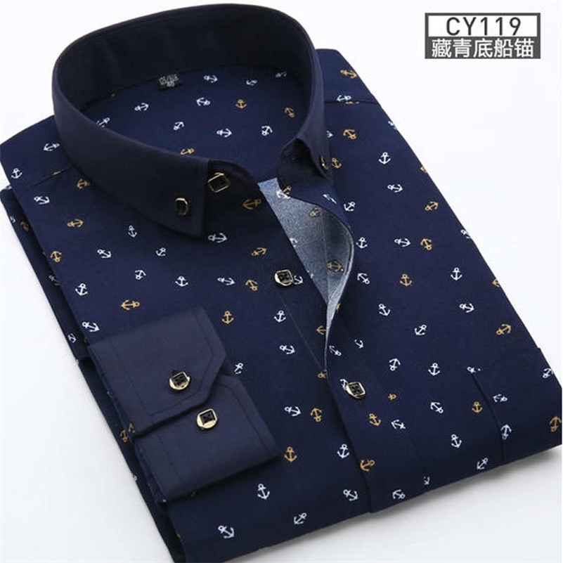mens shirt long sleeve spring and summer thin business casual wear fashion breathable slim print high quality plaid 250206