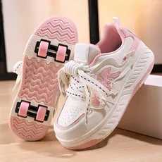 Unisex 4 Wheel Roller Skates Shoes New Sneakers With Wheels For Boy Girls Skating Skates Shoes W250207