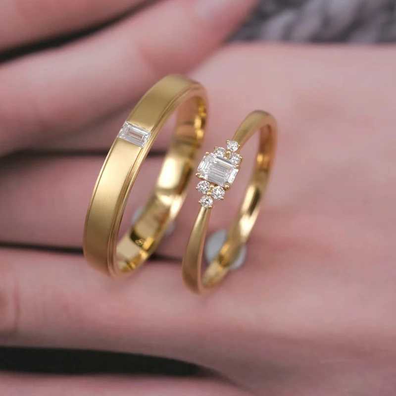 Designer Handcrafted Elegant Diamond Shape S925 Sterling Silver Mens Womens Couple Rings Engraved Wedding Engagement Gift W250207