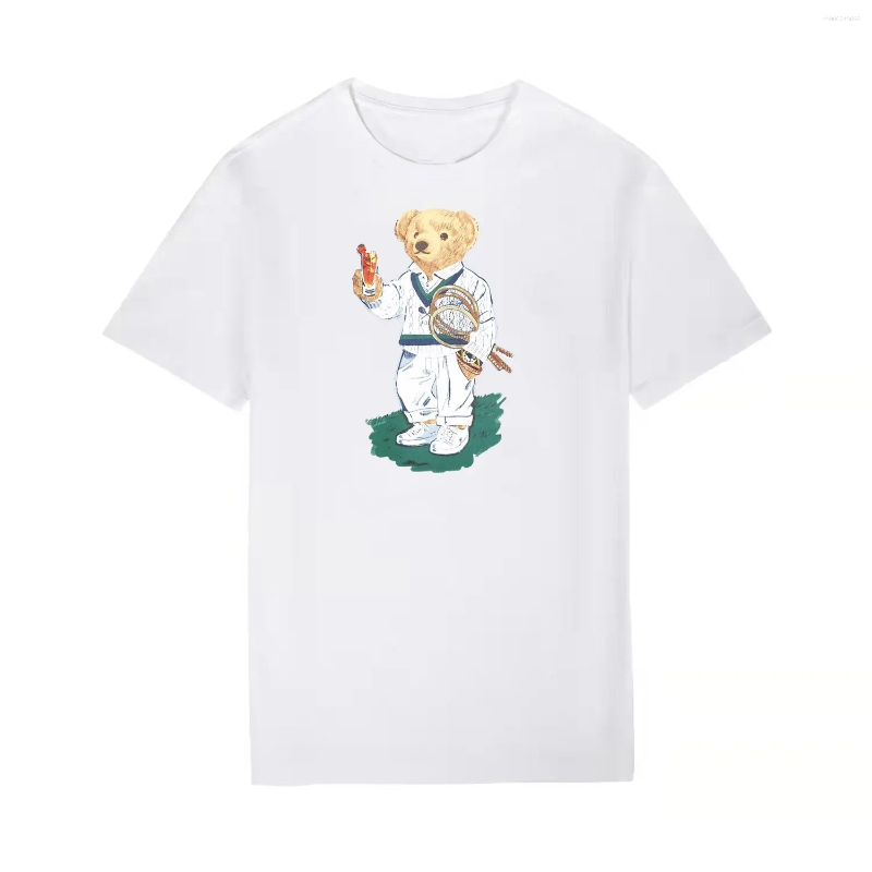 Men's T Shirts 2025 Summer Cartoon Print Classic Short-sleeved Fashion Versatile Trend Women's High-end Brand Cotton T-shirt