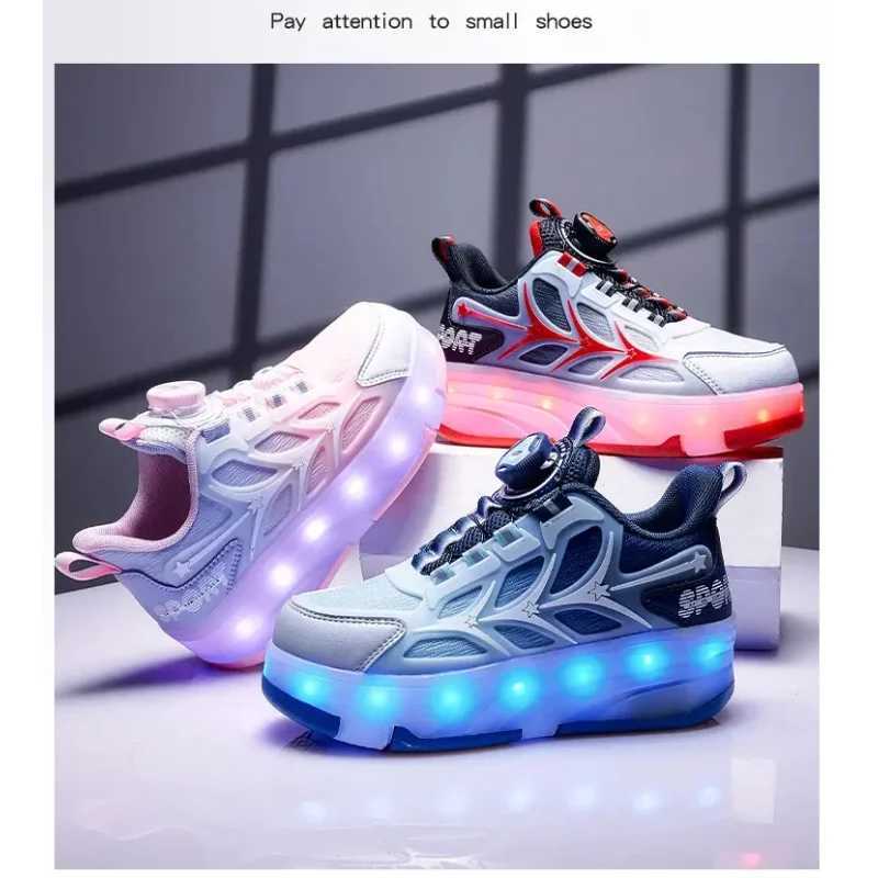 Fashion Kid Students Air Roller Skating Shoes Childrens Birthday Boys and Girls Par Shoes Christmas Gift W250207