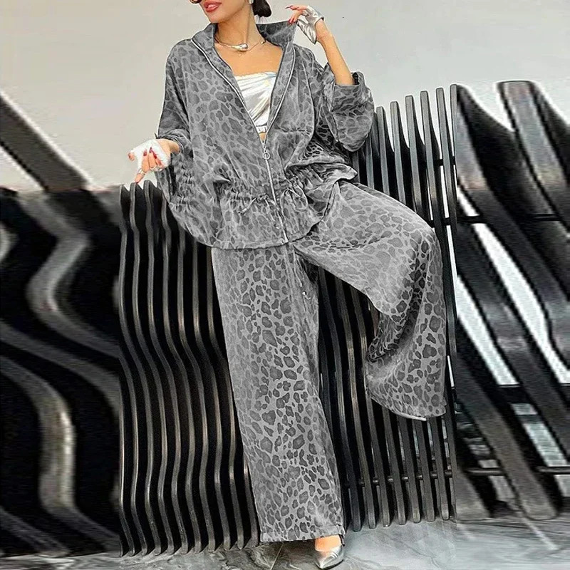 Women Casual Solid Hooded Sweatshirt and Pants Set Autumn Loose Sportswear Outfits Winter Long Sleeve Two Piece Suits Tracksuits 250206