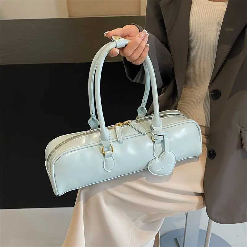 JIAERDI Hot Girls Blue Handbag Purses Wen High Street Leather Chic Casual Shoder Bags Ladies Vintage Underarm Bag Y2k Z250515