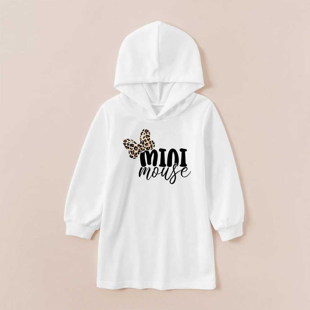 Mother kids Family Look Mom and Daughter Dress Leopard Letter Print Mini Dress For Mommy and Daughter Family Matching Clothes W250207