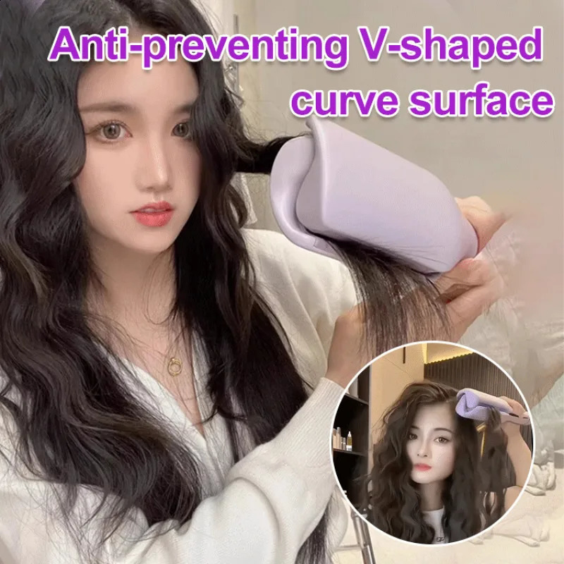 32mm French egg roll curling iron wavy wool curling splint negative ion water ripple large curl 250206
