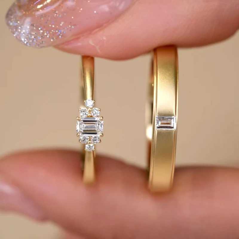 Designer Handcrafted Elegant Diamond Shape S925 Sterling Silver Mens Womens Couple Rings Engraved Wedding Engagement Gift W250207