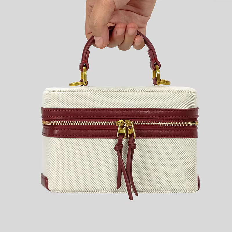 Fashion Box Women Handbags Designer Thick Canvas Shoulder Crossbody Bags Casual Spring And Summer Small Purses Canvas Cartoon