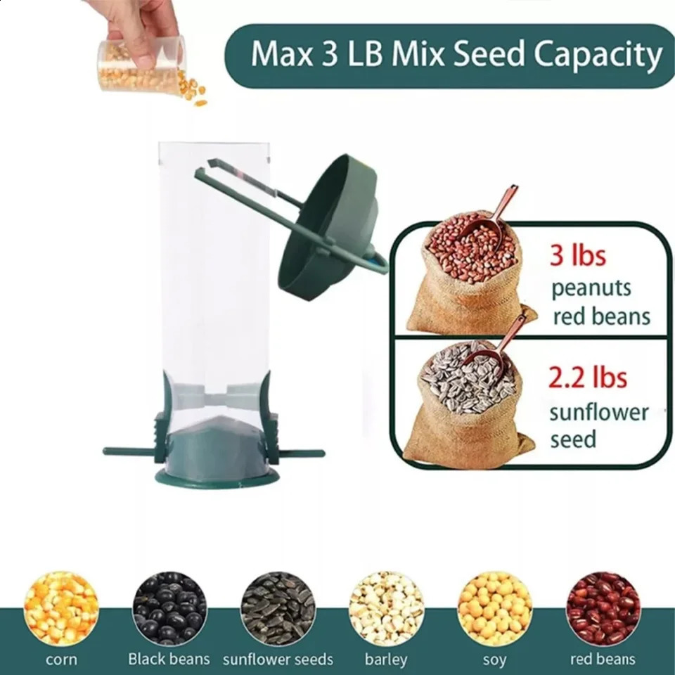 Squirrel-Proof Wild Bird Feeder Portable Bird Feeder For Garden Yard Outdoor Wrought Iron Hanging Hummingbird Feeder 250207