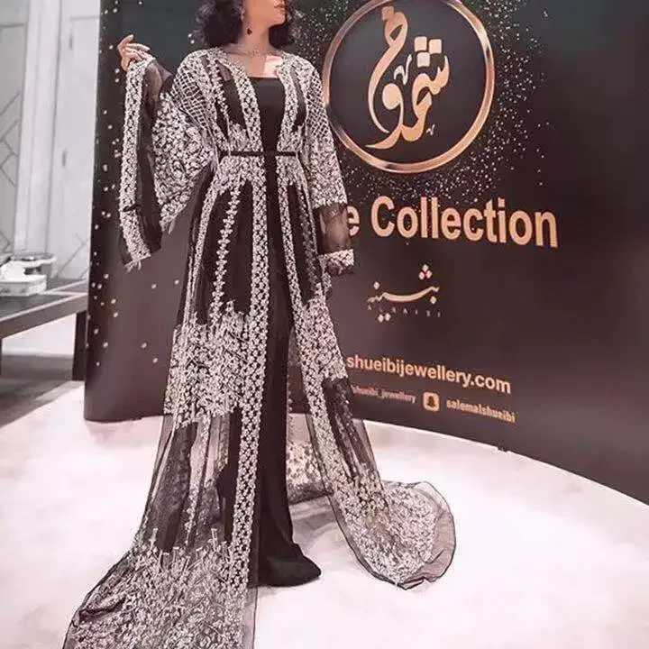 Lace Maxi Long Dress Women Fashion Party Evening Dress Sexy High Waist Robe Summer Long Sve Ele Deep V-neck 2024XJ2500207