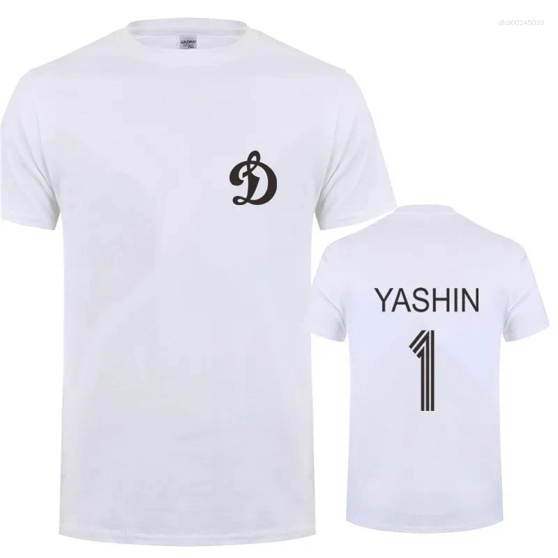 Men's T Shirts Fashion Lev Yashin Tops Men Short Sleeve Cotton Man DYNAMO MOSCOW T-shirt Summer Tee Crew Neck Mens