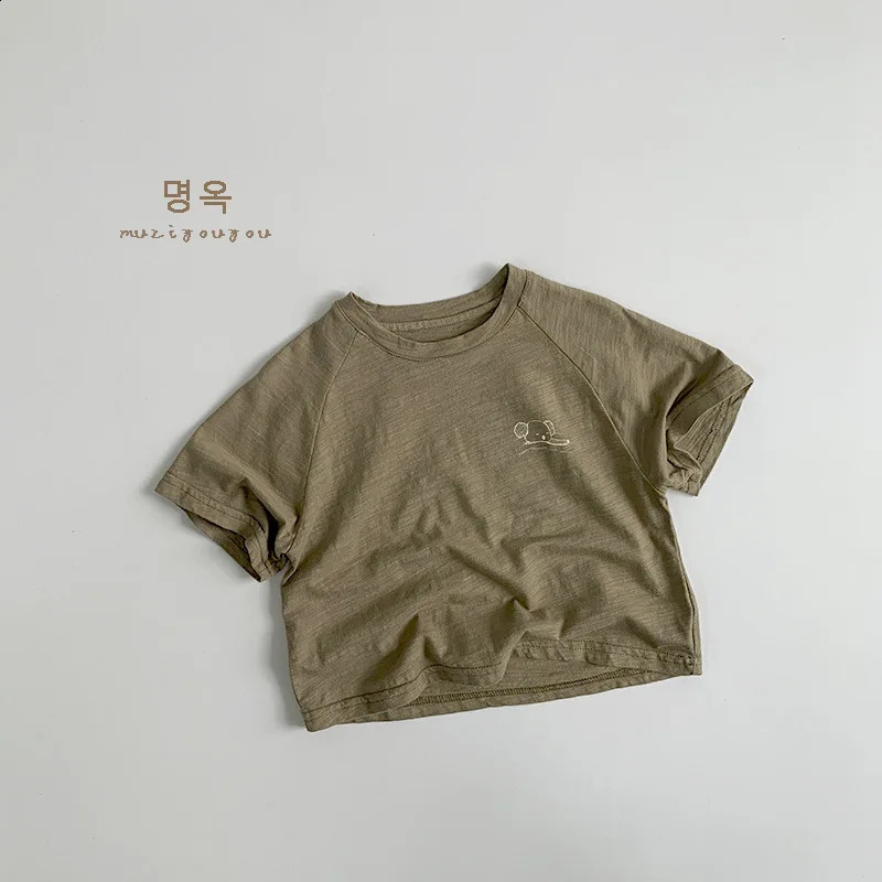 Summer Children Short Sleeve T Shirts Cotton Thin Baby Boy Girl Cartoon Tees Toddler Casual Versatile Tops Kids Clothes 250207