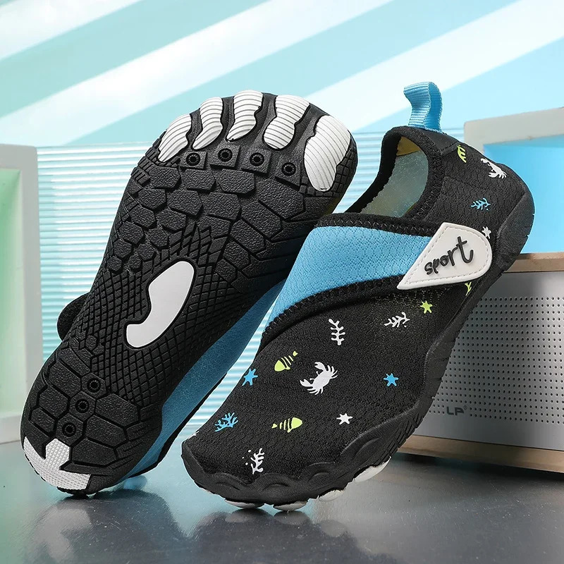 Kids Aqua Shoes Beach Fingers Barefoot Water Shoes Swimming Lightweight Non-slip Seaside River Sneakers Summer 250207