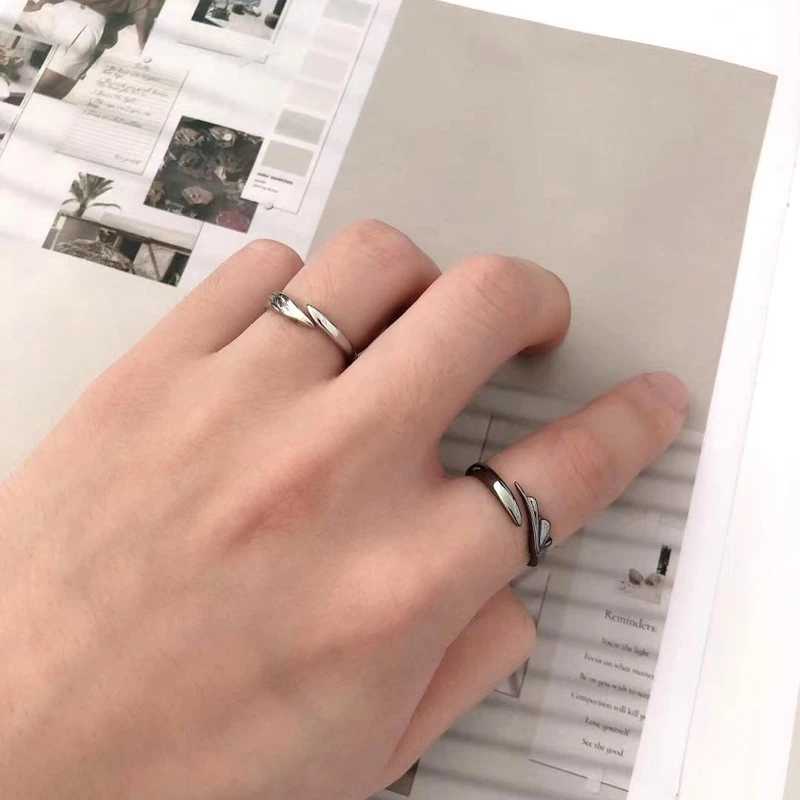 2 unique adjustable couple rings matching rings suitable for women men angels and demons rings W250207