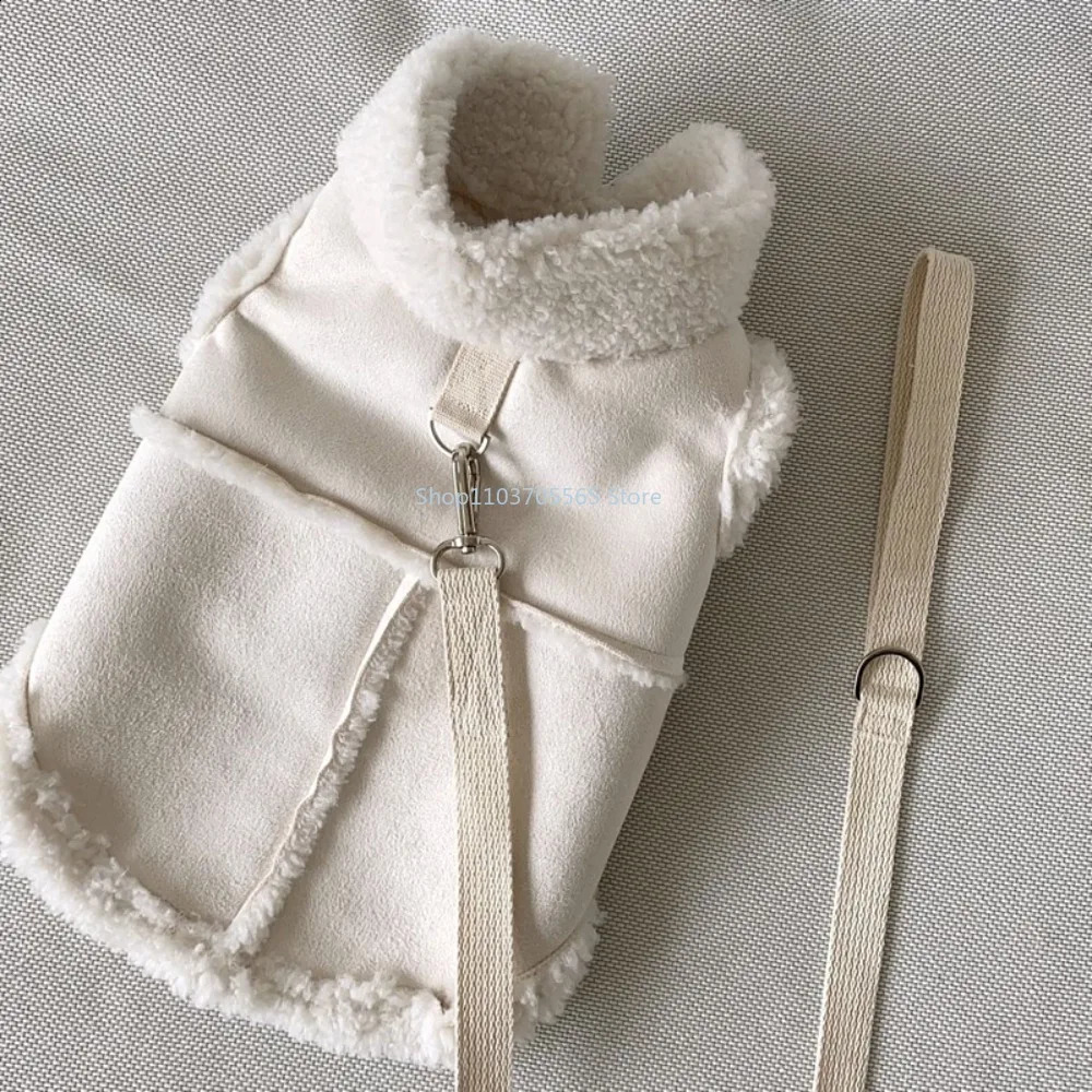 Classic Solid Dog Vests Winter Fleece Warm Pet Dog Clothes For Small Medium Dogs Jackets Puppy Clothing Dog Coats Jackets 250206