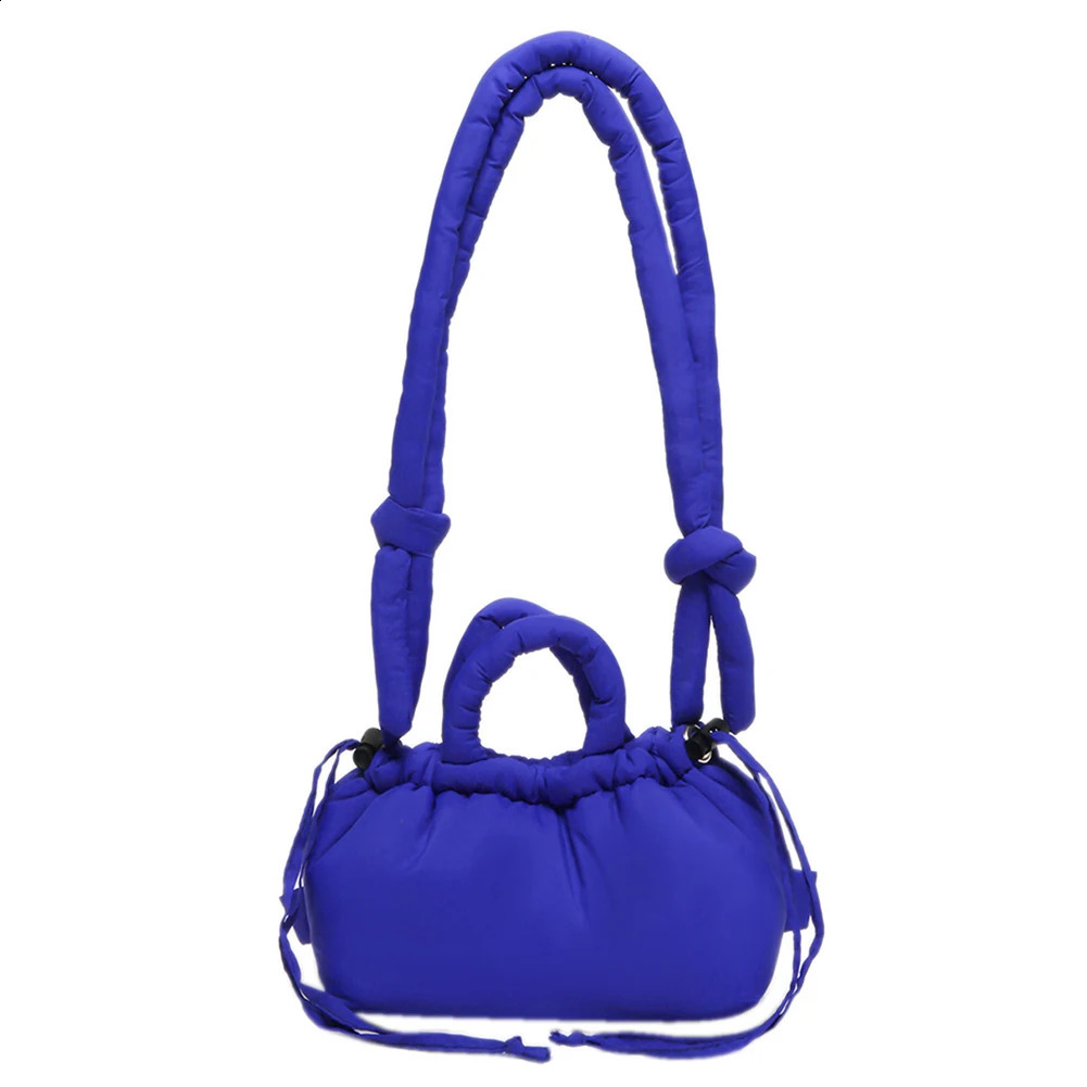 Candy Color Fashion Handbag Soft Puffer Crossbody Bag Cotton Padded with Adjustable Strap for Women Work Shopping Travel 250206