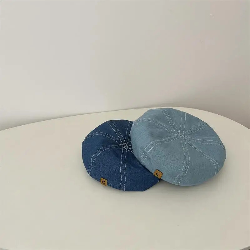 Korea Denim Baby Hat Fashion Girls Boys Baby Hat Spring Autumn Kids Beret Hats Soft Baby Caps Kids Accessories 250206