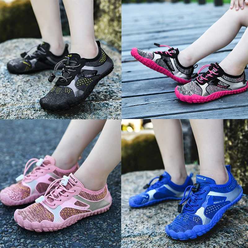 Children Wading Shoes Quick-Dry Aqua Shoes Drainage Water Sports Shoe Kids Beach Swim Sandals Barefoot Diving Surfing Sneakers W250207