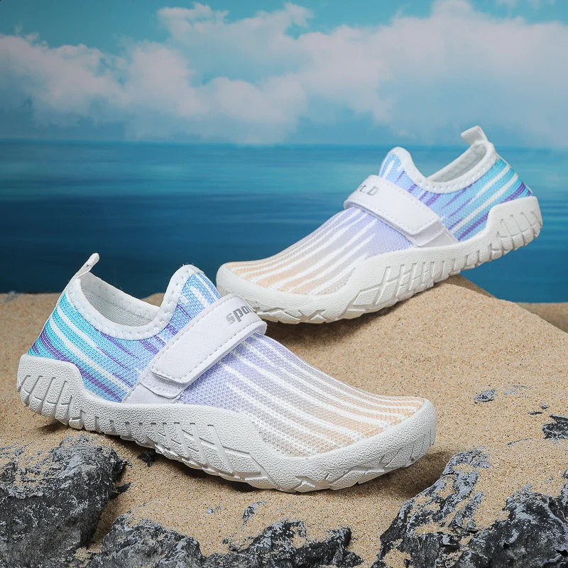 Slipstop Toddler Shoes Barefoot Baby Children Kids Boys Girls Aqua Water Beach Shoes Swimming Waterschoenen Kinderen Quick Dry 250207