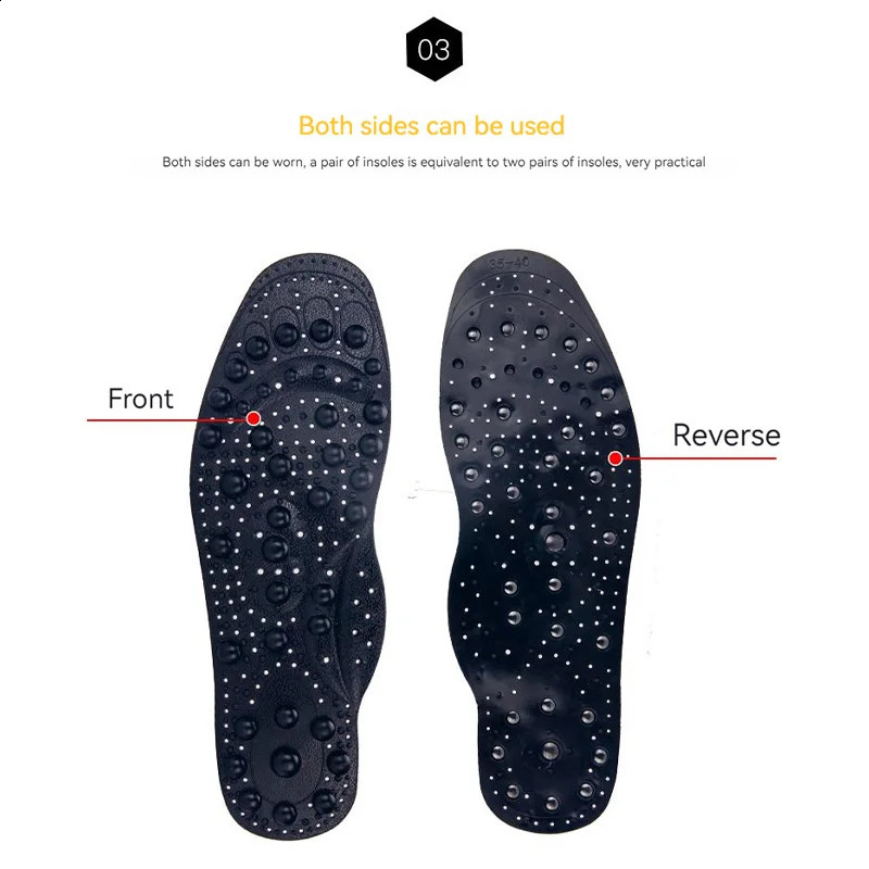 Magnetic Therapy Massage Insoles For Shoes Foot Acupressure Enhanced Magnetic Insole Point Therapy Feet Body Detox Insert Pads 250120