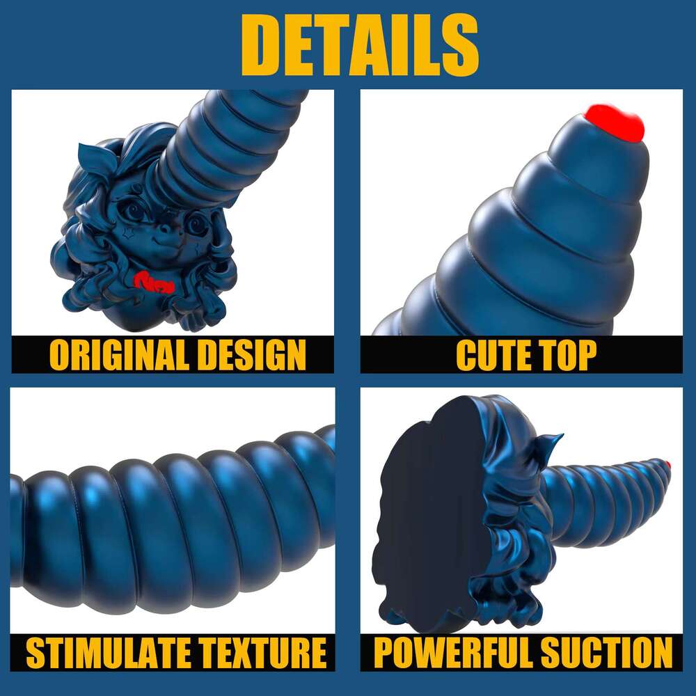 Realistic Colorful Female Masturbation Suction Cup Long Butt Unicorn sy Dildo Silicone Soft Anal Plug