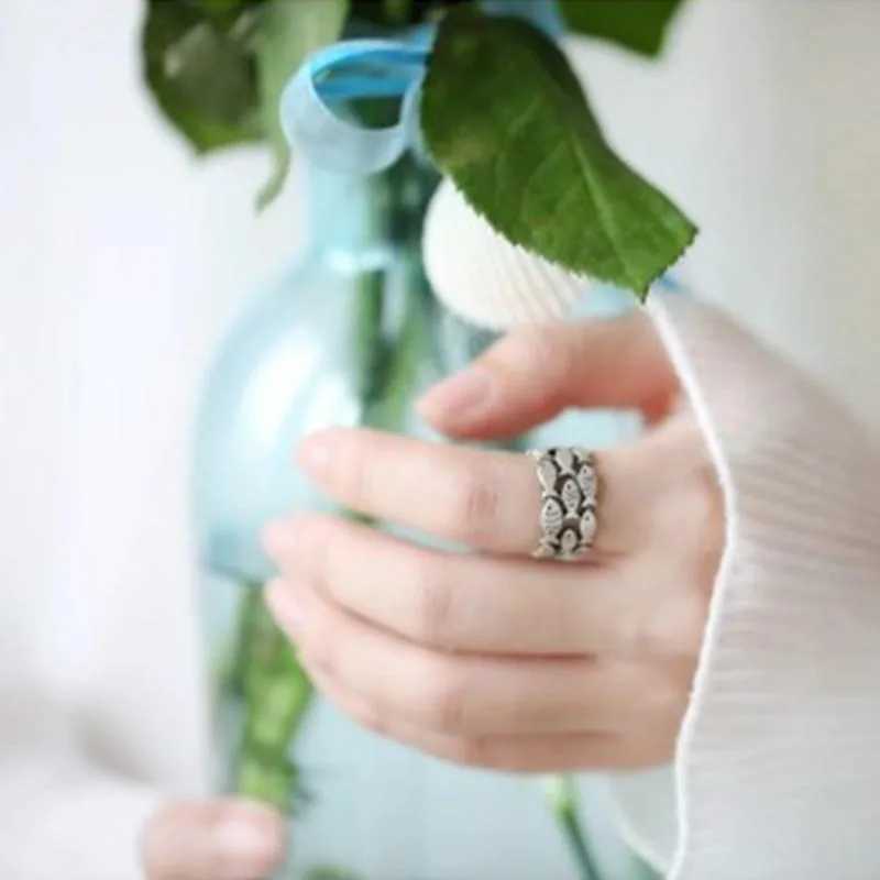 XIYANIKE Silver Color Handmade Engagement Rings for Women Wedding Couple Creative Design Cute Fishes Jewelry Adjustable W250207