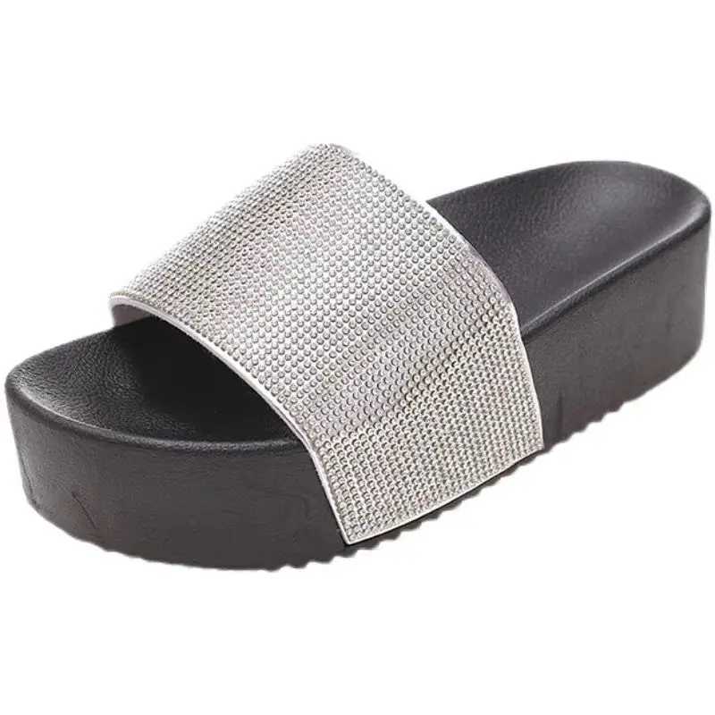 Spring/summer/women waterproof platform thick bottom rhine slippers candy-colored beach sandals outdoor wild fi ladiesXJ250207