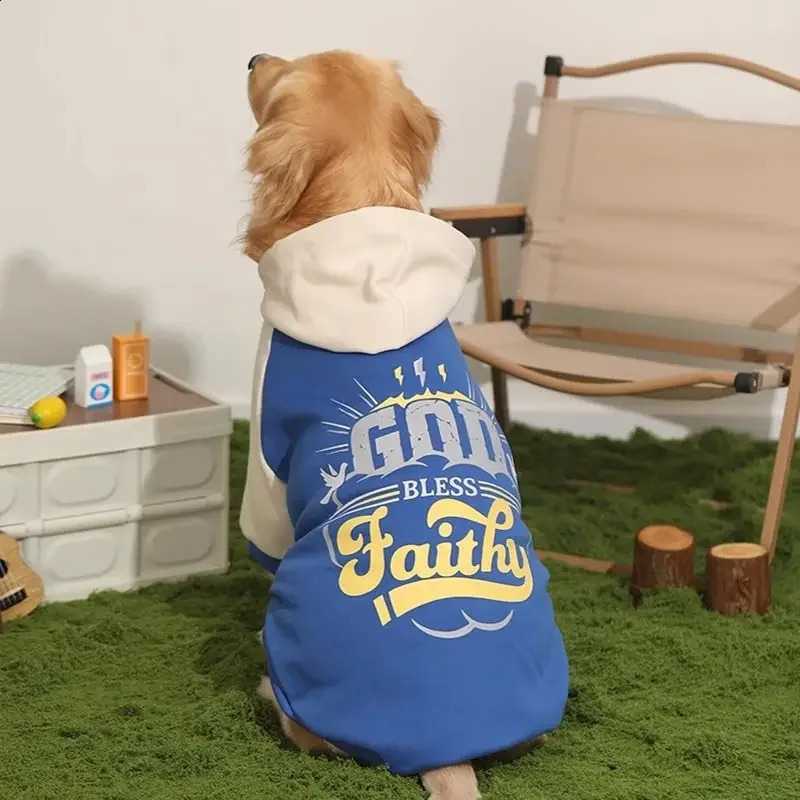 Dog Clothing Autumn and Winter Labrador Large Dog Border Collie Pet Clothing Spring and Autumn Golden Retriever Sweatshirt 250206