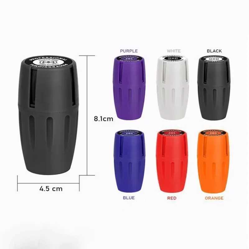12pcs/Box Bulk Sale 2 in 1 Wine Barrel Shaped Tobacco Grinder with Herb Storage Jar 45*80mm Herbal Crusher Mix Colors WholesaleXJ250207