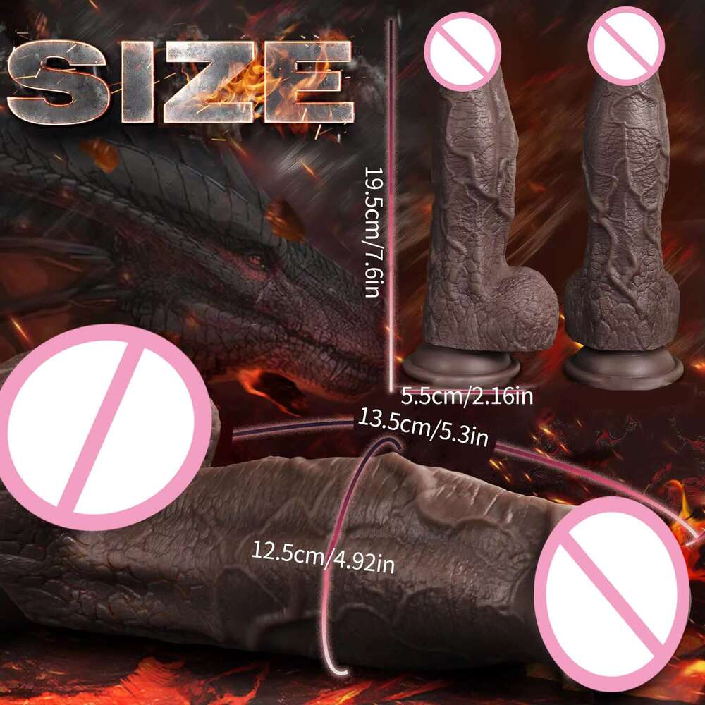 Dragon Realistic Monster Hands-Free Pleasure Huge Silicone Dildo Adult Sex Toys for Vaginal and Anal Play