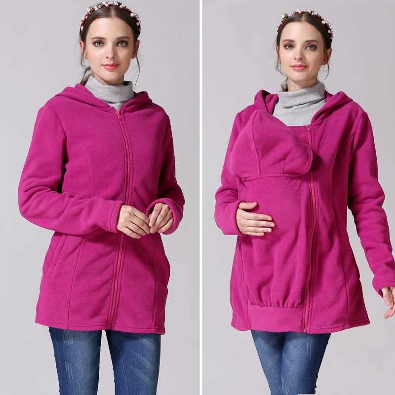 Emotion Moms Winter Breastfeeding Nursing Tops Multi Function Maternity Coat Kangaroo Coat for Pregnant Jacket Maternity Clothes W250207