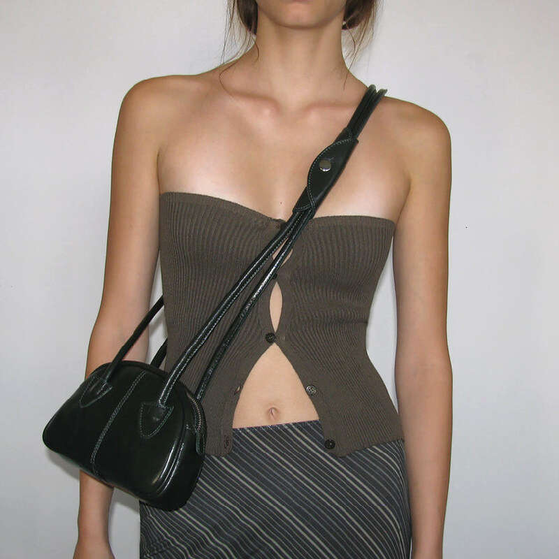 2025 European and American autumn popular women's sexy hot girl cardigan thread external internal wear strapless vest new casual fashion trend cl