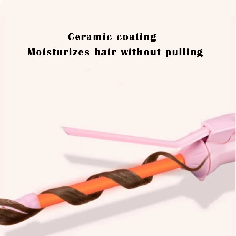Professional 9mm electric curling iron Hair waver Pear Flower Cone Ceramic curling wand roller beauty Salon Hair Curlers 250206
