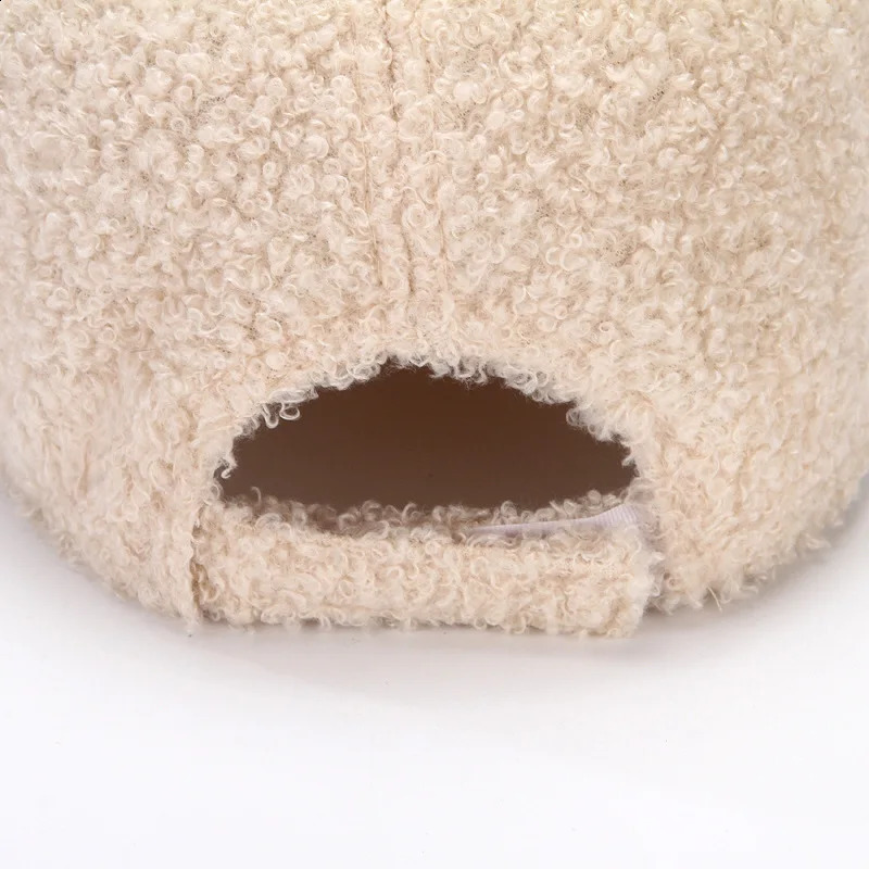 COKK Winter Cap Women Plush Baseball Cap Solid Color Korean Women Hat Warm Casual Outdoor caps Casquette Bone Male 250206