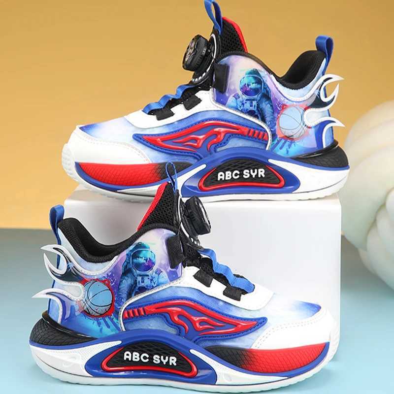 High-qu Childrens Casual Shoes Spring New Rotating Buckle Sneakers Outdoor Wear-resistant Anti Slip Running Shoes for Kids W250207