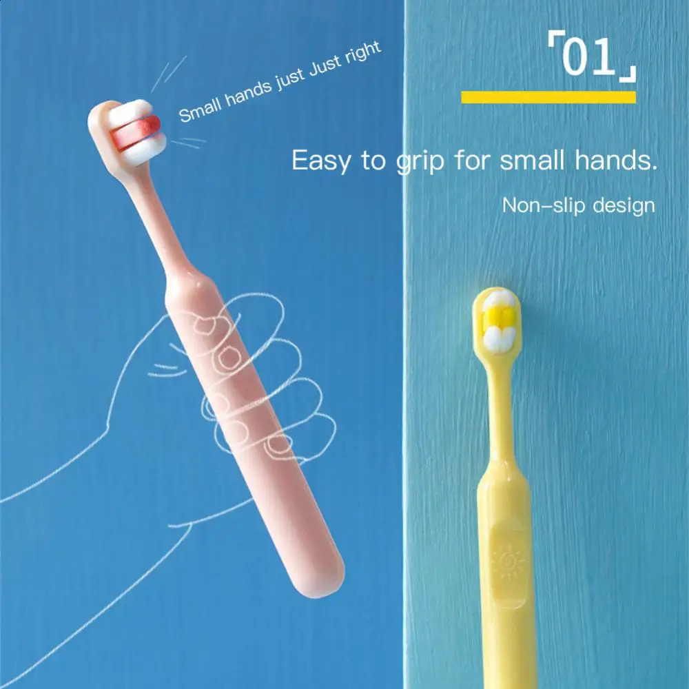 Upgrade Ten Thousand Hair Toothbrush For Children 2-5-year-old Candy-colored Baby Thin Soft Ten Thousand Hair Toothbrush 250206