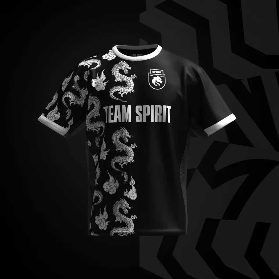 Hot Selling 2024/25 CS2 TEAM SPIRIT DONK Youth Demon King Esports Match Jersey Summer Quick Drying 3D Printed T-shirt for MensT250207