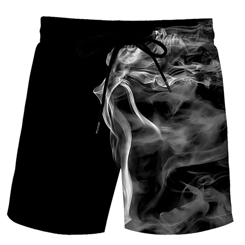 3D Printed Oil Painting Art Pattern Summer Men's Beach Shorts Hawaii Beach Sports Swim Pants Fashion Quick Drying Men's Casual Pants