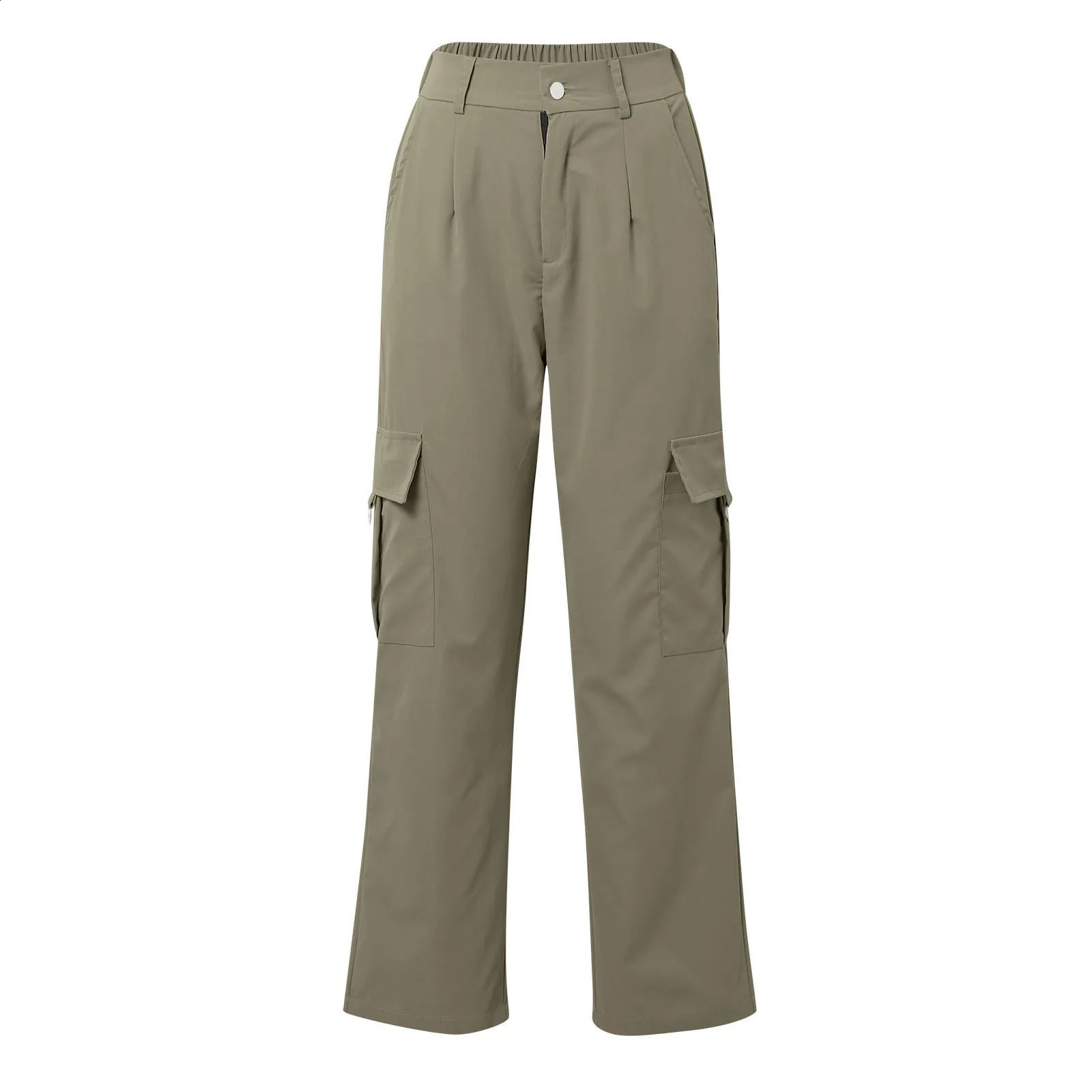 Women Stretch Baggy Cargo Pants Casual Straight Leg High Waist Sweatpants Joggers Oversized Trousers AllMatch Streetwear 250206