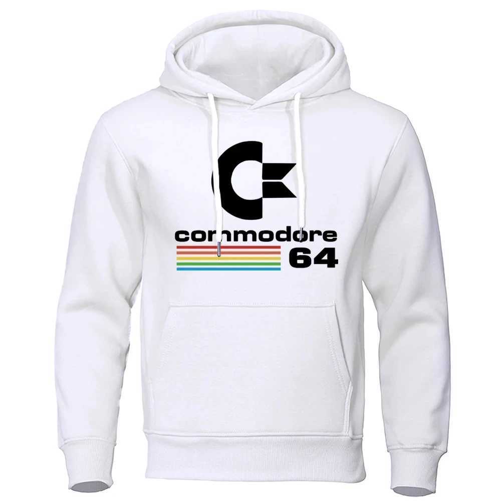 Comfortable mens track suit autumn mens hooded sweatshirt Commodore 64 cool clothes long sleeved hooded sweatshirt street hooded sweatshirt W250207